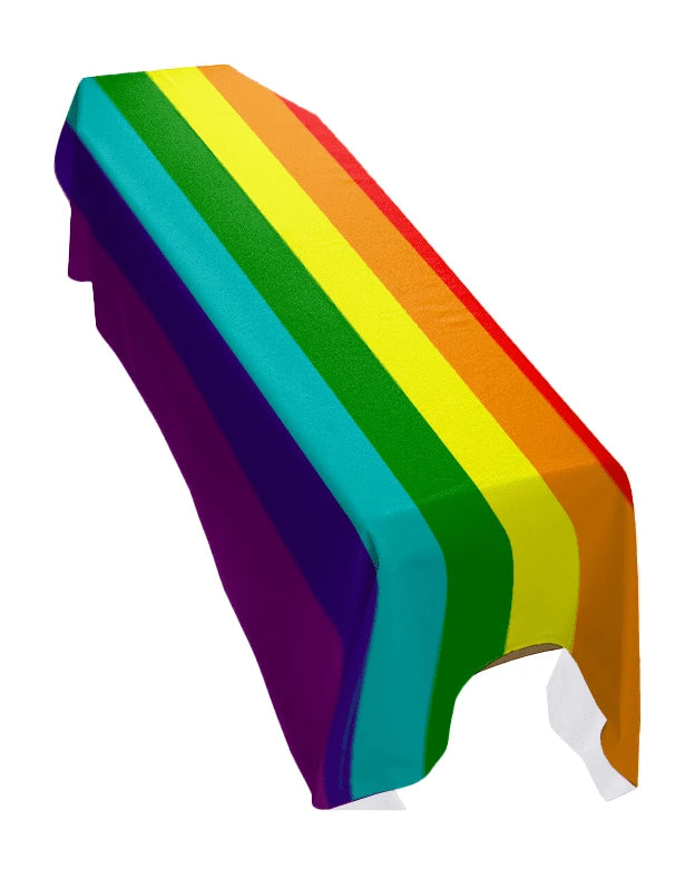Rainbow Pride Eight Stripe Premium Coffin Drape image 0