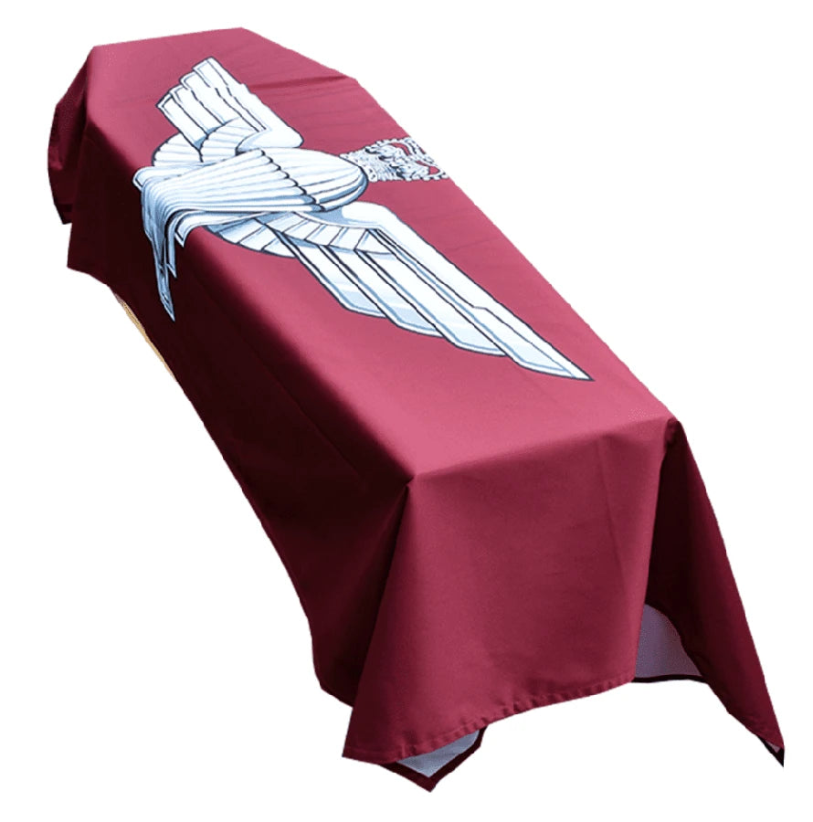 Parachute Regiment British Army Flag Premium Coffin Drape Large Crest image 0