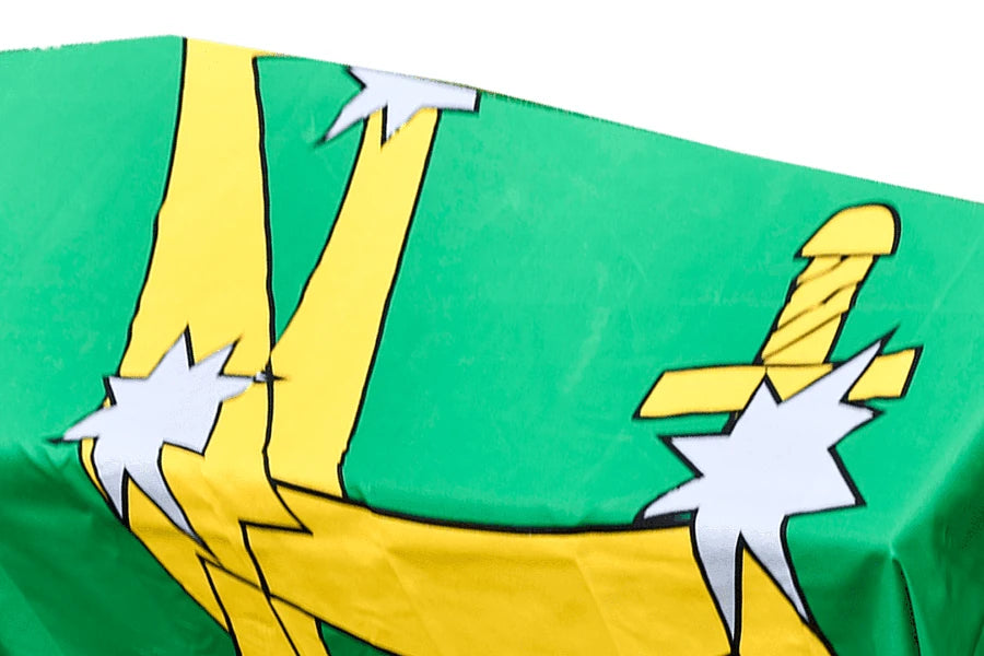 Starry Plough Green Coffin Drape image 2