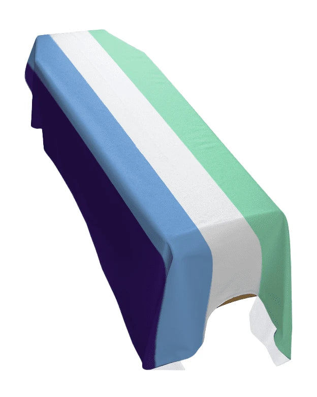 Gay Men Five Stripe Pride Premium Coffin Drape image 0