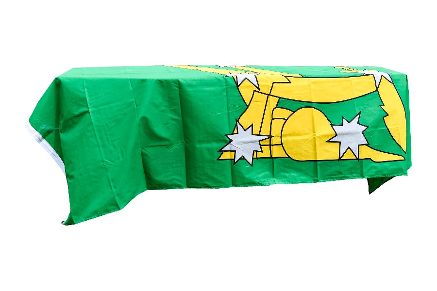 Starry Plough Green Coffin Drape image 1