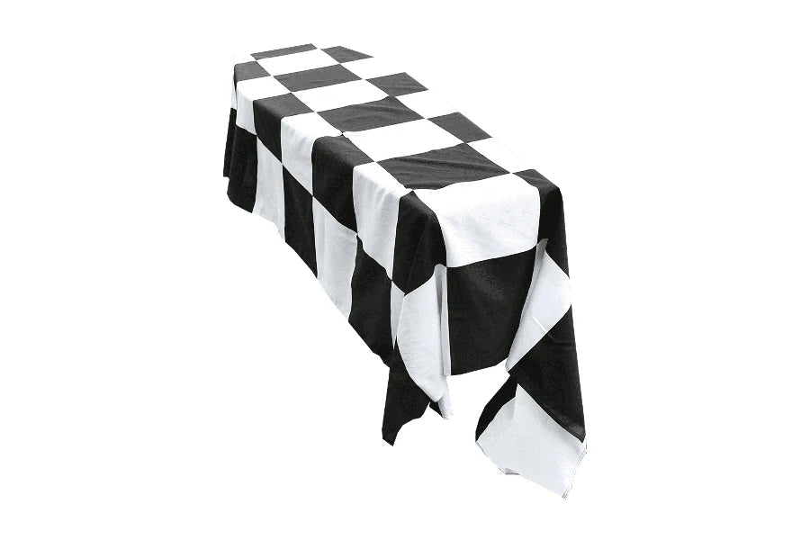 Black and White Checkered Coffin Drape image 0