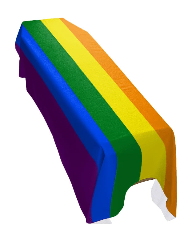 Rainbow Pride Six Stripe Premium Coffin Drape image 0