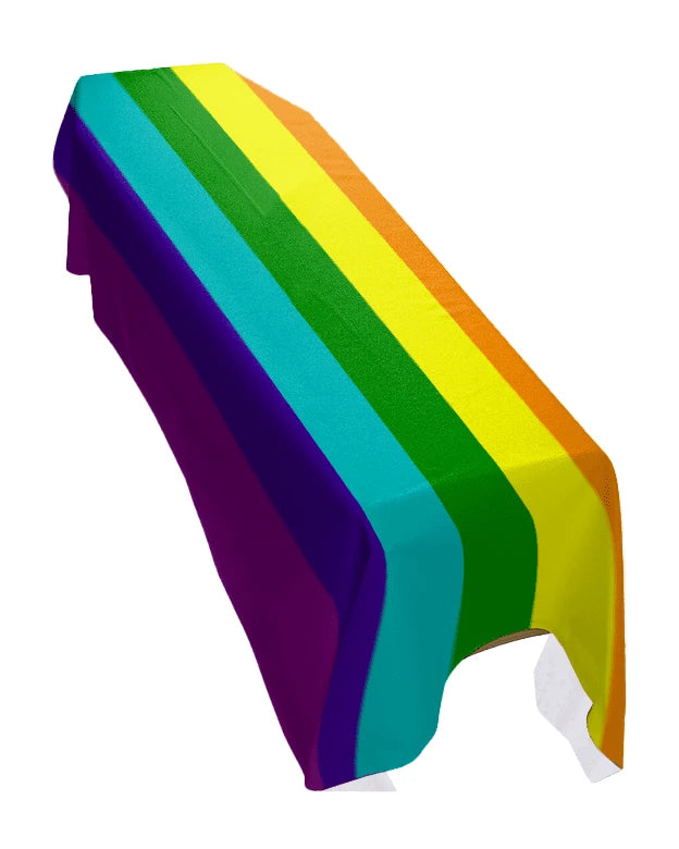 Rainbow Pride Seven Stripe Premium Coffin Drape image 0