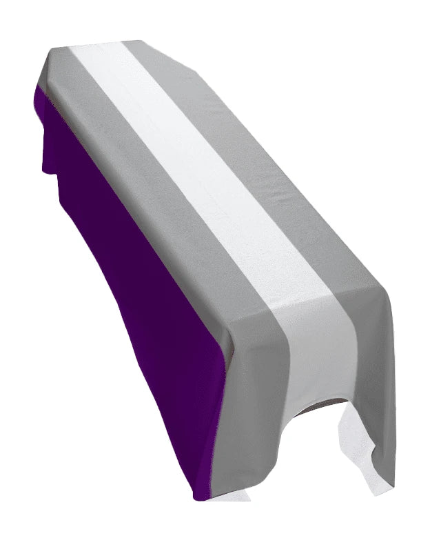 Grey Asexuality Pride Premium Coffin Drape image 0