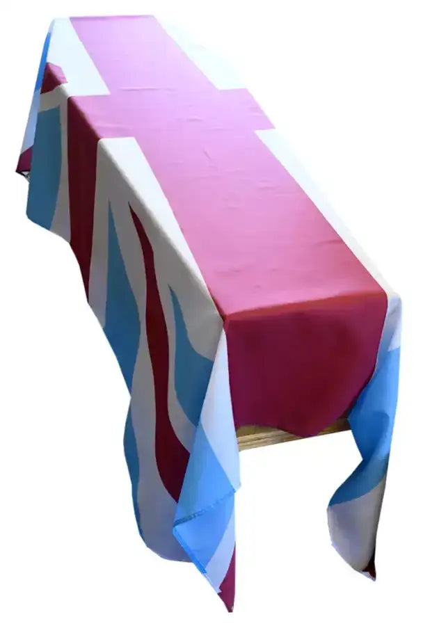 United Kingdom Claret and Sky Blue Coffin Drape image 0
