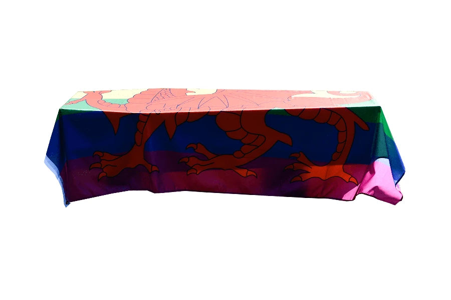 Rainbow LGBTQ Pride Wales Coffin Drape image 1