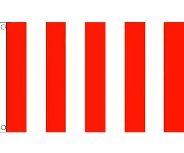 Red and White Striped Coffin Drape image 3