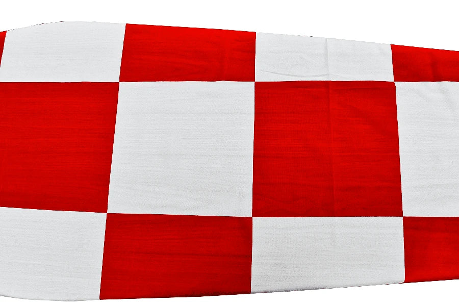 Red and White Checkered Coffin Drape image 2