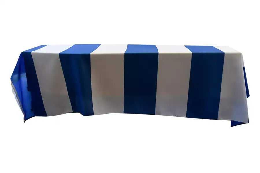 Blue and White Striped Coffin Drape image 1