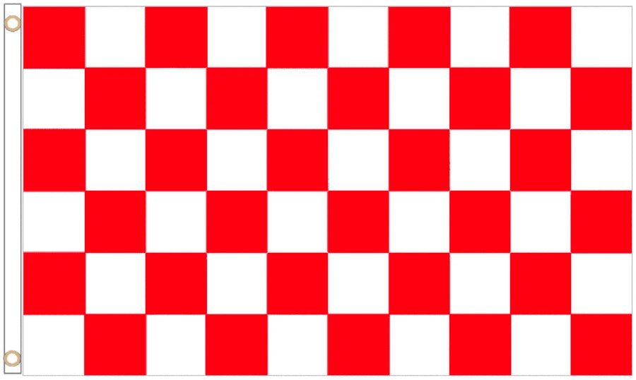 Red and White Checkered Coffin Drape image 4