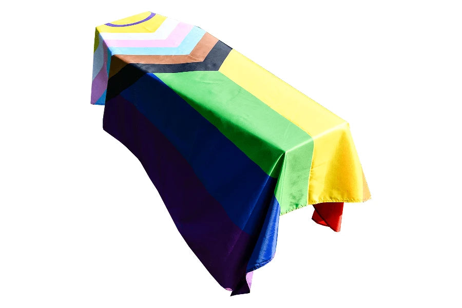 Progress Pride Intersex Coffin Drape image 0