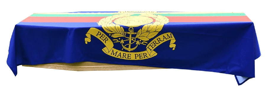 Royal Marines Flag Premium Coffin Drape Landscape - Available Now for Dispatch image 1